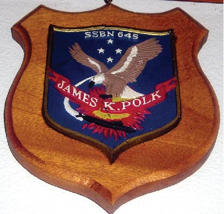 V31355 - Carved Wood Navy Ship Plaque (Submarine)