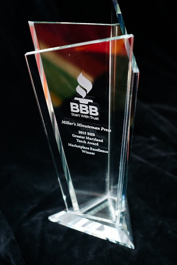 Miller's Minuteman Press 2015 Greater Baltimore Torch Award Winner