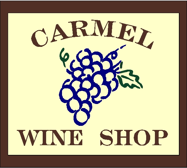 Winery Signs Vineyard Wine Cellar R27110 Overhead Hanging Carved Wood Sign For Carmel Wine