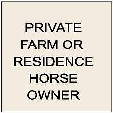 P25401 - Private Farm & Residence Signs for Horse Owners