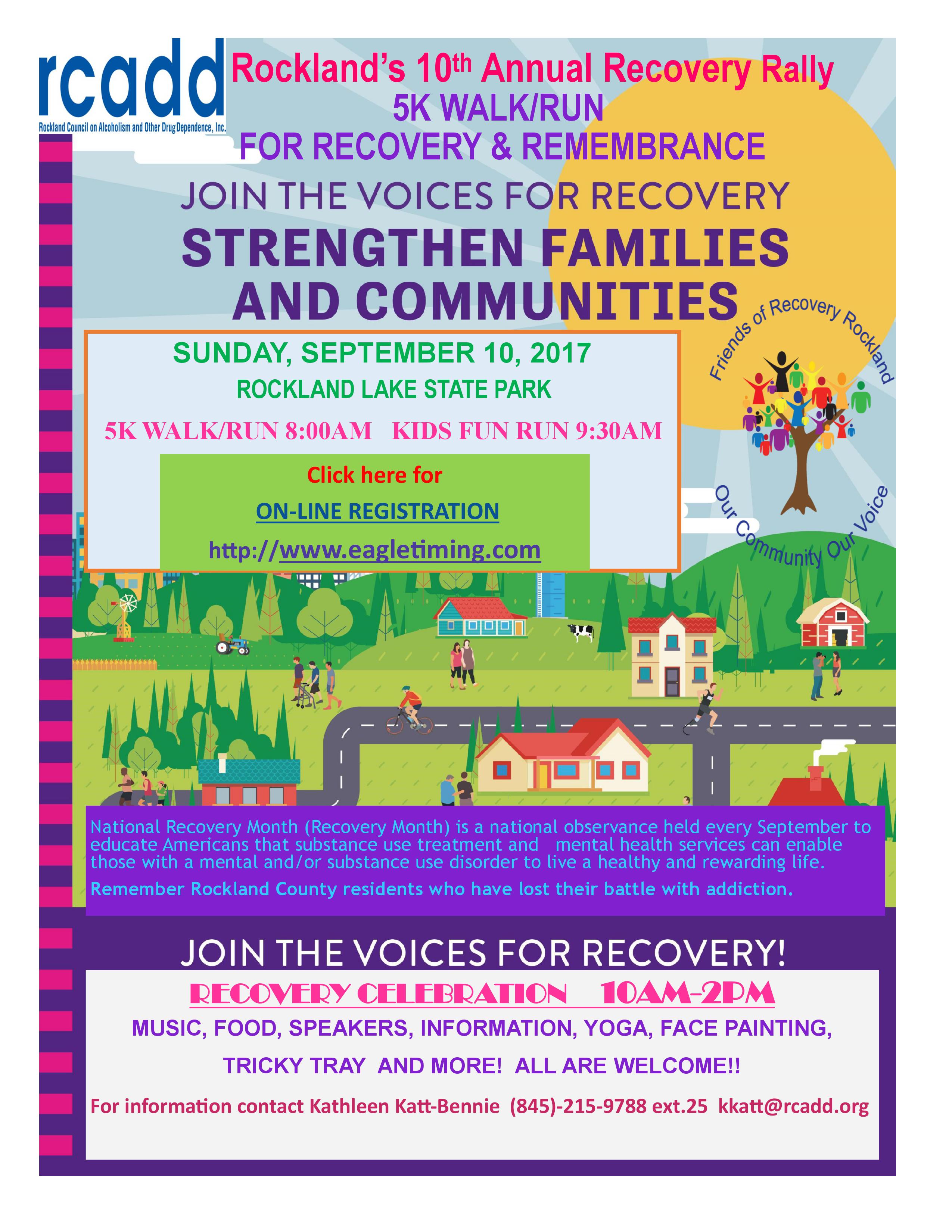 Rockland's 10th Annual Recovery Rally 5K Run/Walk for Recovery & Remembrance