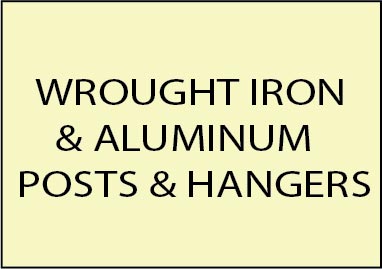 E14800 - Posts and Wrought Iron Hangers for Golf Signs