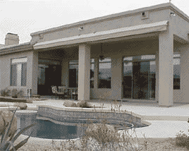 Gray awning