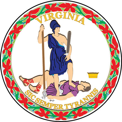 W32510 - Great Seal of Virginia Wooden Plaque