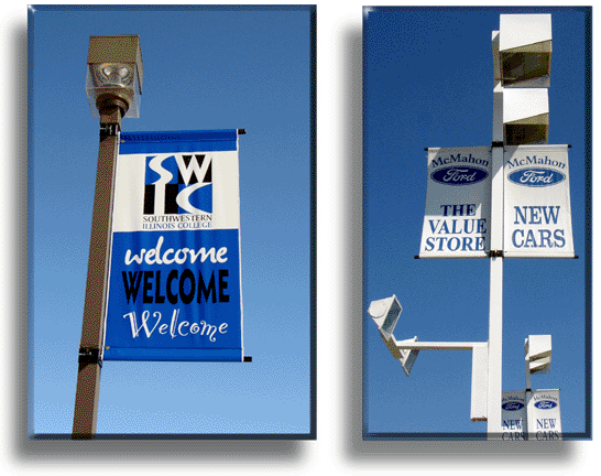 Banner Brackets for Square Poles