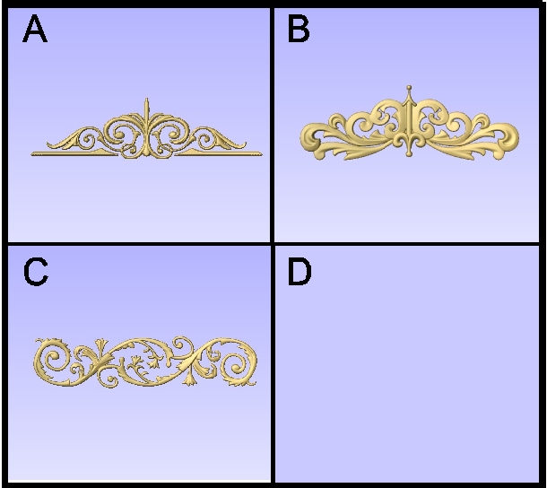 E14803 - Carved Decorative Flourishes