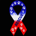 Red, White & Blue Rescue magnet (ribbon style) - $5.00