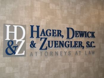 Dimensional Letters - Hager, Dewick & Zuengler, Attorneys at Law