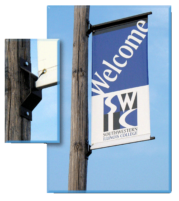 Brackets for Mounting on Wooden Poles