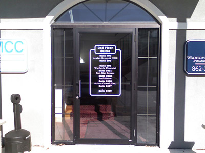 Door Lettering With Hours