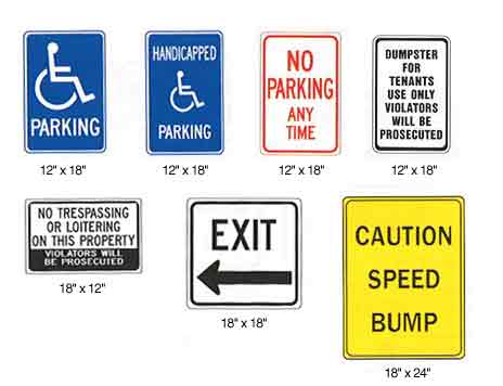 Traffic and Property Restriction Signs