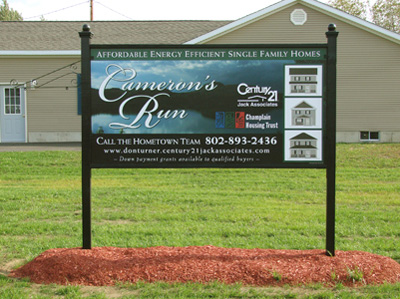 Real Estate New Development Road Sign