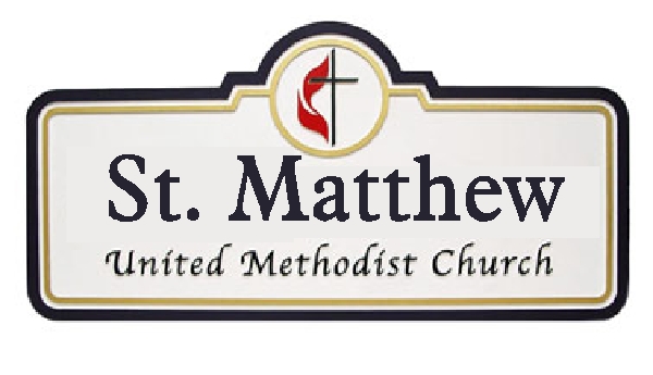 D13045 - Sandblasted HDU Methodist Church Sign
