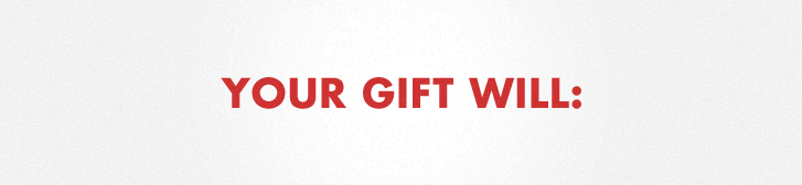 Your Gift Will...