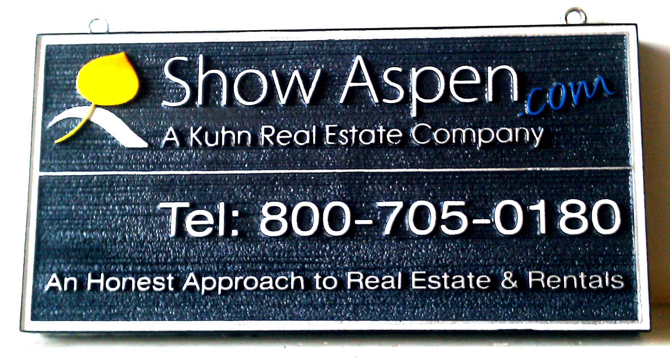 C12332 - Carved Wood Real Estate Company Sign