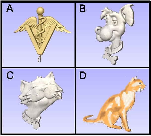 BB11990 - Examples of Carved Art for Veterinarian and Animal Hospital Signs