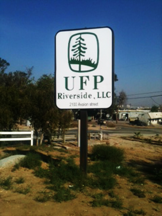 UFP Riverside, LLC 6'x8' Sign