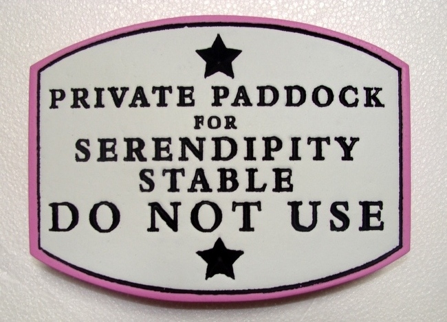 P25057 - Private Paddock Sign