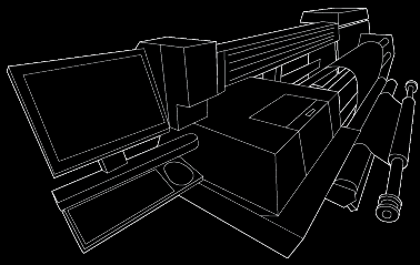 Press Equipment (Line Art)