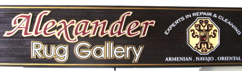 SA28326 - Carved Wood Rug Gallery Sign
