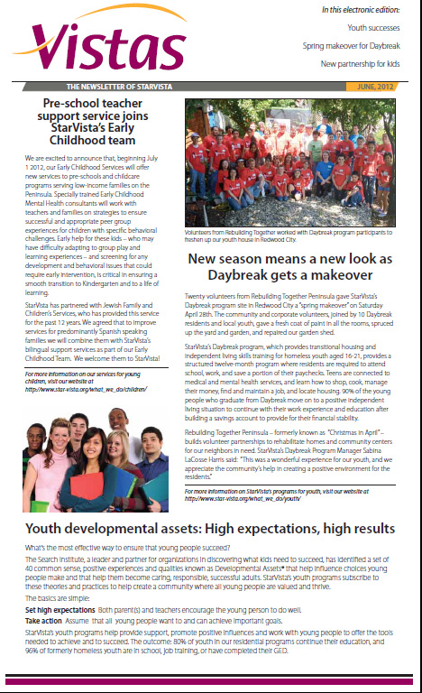 Vistas Newsletter June 2012