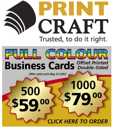 PrintCraft full colour price list for printing