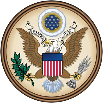 U30020 - Full Color 3D Carved HDU US Great Seal Wall Plaque (Version 2)
