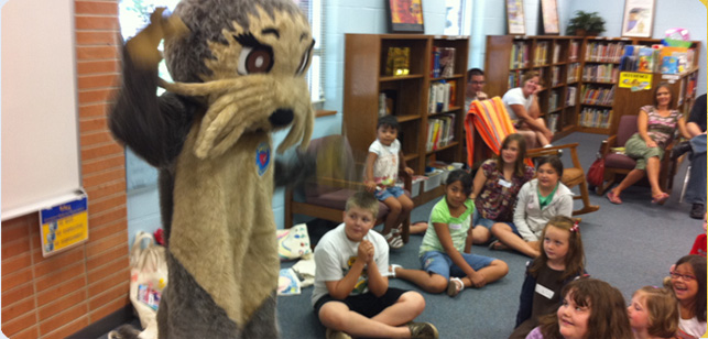 Josh the Otter visits Rousseau Elementary