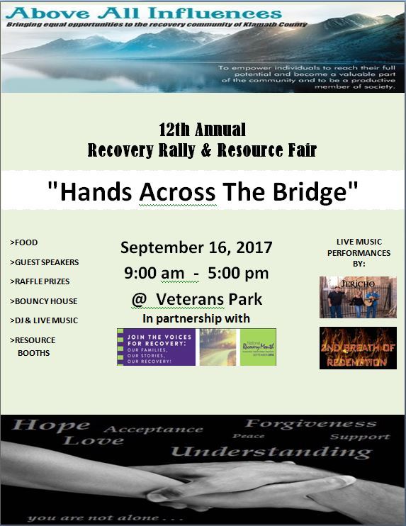 HANDS ACROSS THE BRIDGE" 12th Annual Recovery Rally & Resource Fair