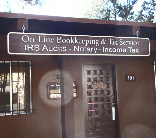 C12035 - Large Hanging Bookkkeeping & Tax Service Sign