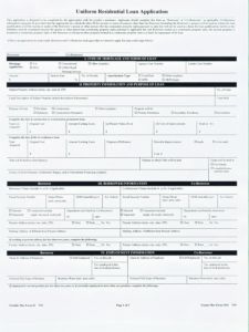 Uniform Residential Loan Application (1003)
