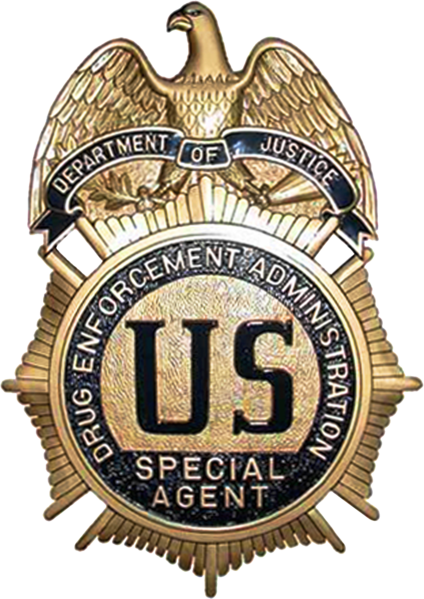 U30375 - Drug Enforcement Administration (DEA) Special Agent Badge Carved Wood Wall Plaque