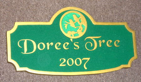 M1016 - Carved Plaque for Tree Memorial