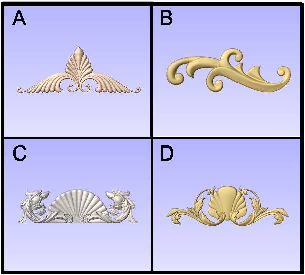T29901 - Carved Ornamental Flourishes