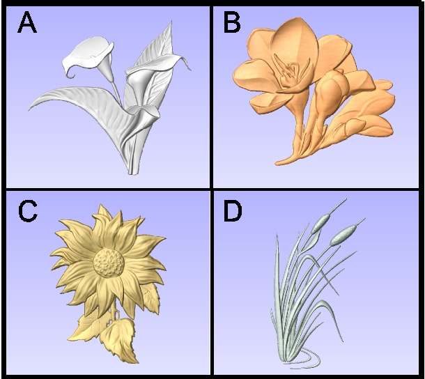 G16187 - Carved Wildflowers