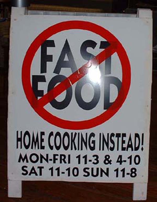 Back of A-Frame Sandwich Sign