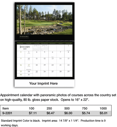Golf Calendar