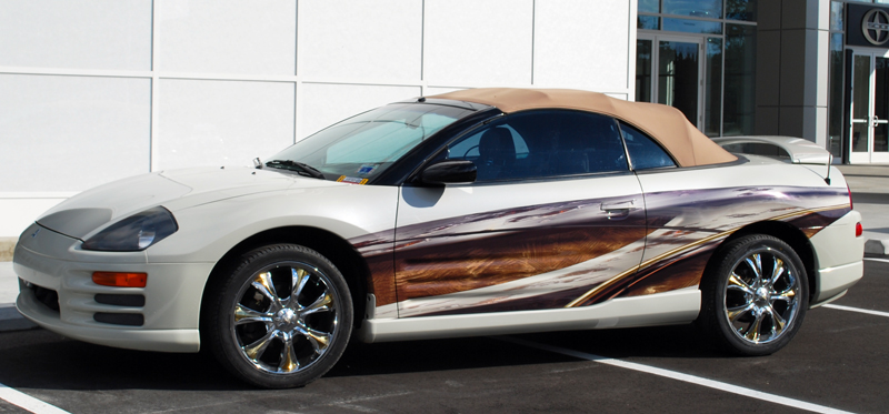 VEHICLE WRAP-PARTIAL WRAP WITH CUSTOM DESIGN