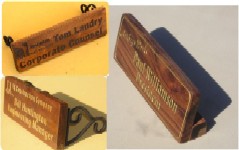 Product Line 4 - Exotic Wood Desk and Door Nameplate Plaques