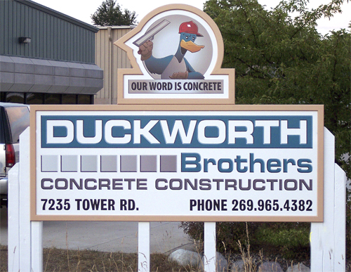 CNC CARVED PROFILE SIGN WITH PRINT