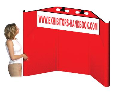 3 Panel Table Top Display with Header