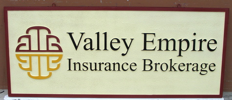 C12503 - Carved Insurance Brokerage Sign