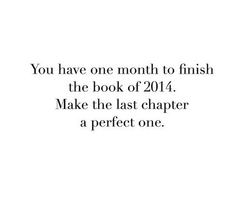 How will you finish the book of 2014?
