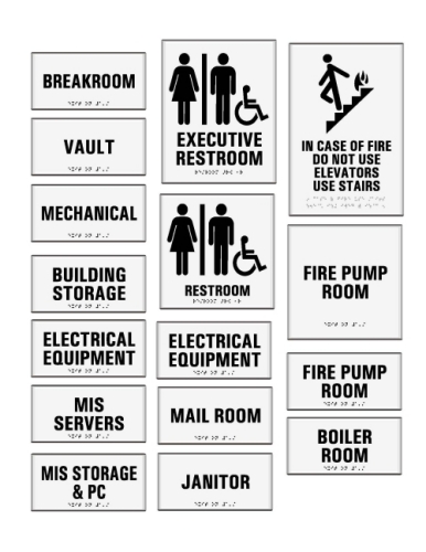 Commercial Door Signage/Braille