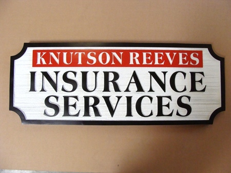 C12500 - Sandblasted Wood Insurance Agent Sign