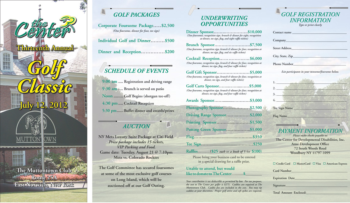 Golf Outing Brochure