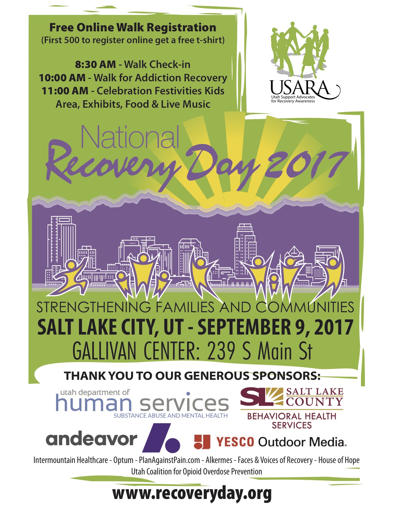 Recovery Day in Utah- National Rally for Recovery Hub Event
