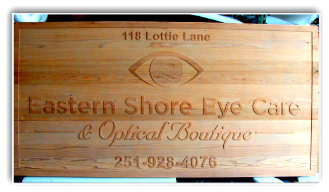 B11023 - Carved Wood Optometrist and Eye Clinic Sign