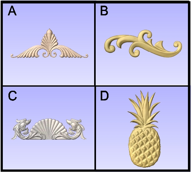 I18900 - Carved Flourishes and Ornaments