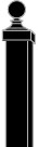 M4300 - Square Tube Steel Post with Finial